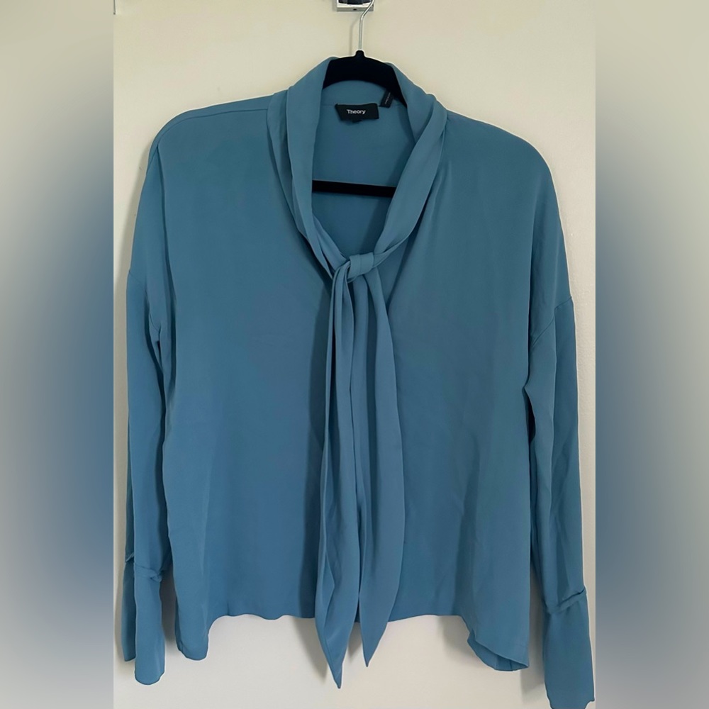 Theory Blue Blouse